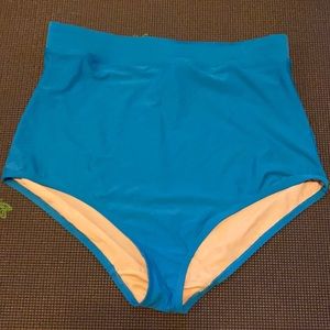 Cacique High waisted teal swim bottoms. Size 20